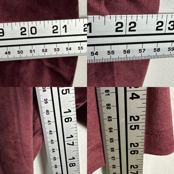 Old Navy Hi Rise Ankle Velvet Leggings Raisin Burgundy Womens 3X NEW Velour 2022 - Picture 11 of 13